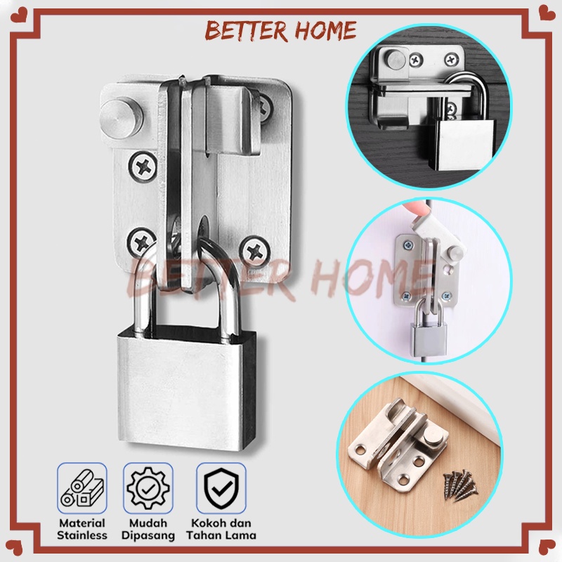 Cantolan Grendel Pintu/Kait Kotak Pintu Geser/Kunci Slot Mini Pintu Geser