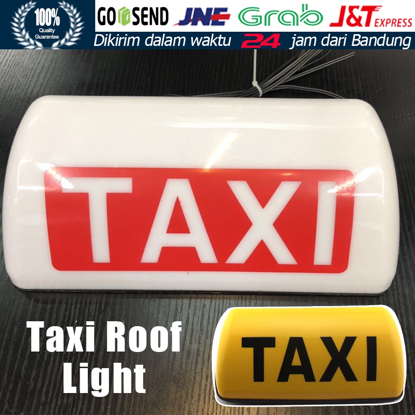 Taxi Lamp / Taxi Tanda Easy To Instalation / Lampu Tanda Taxi Magnetik Anti Air Untuk Atap Mobil