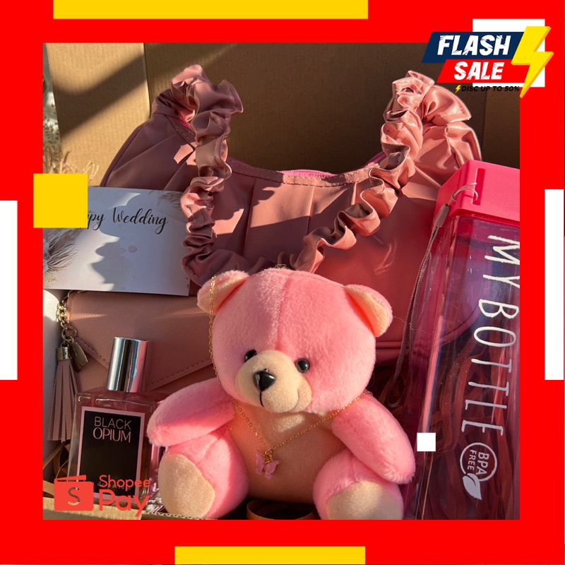 

12.12 SALE |KADO CEWEK | HAMPERS GIFT BOX ALEA PINK | KADO ULTAH SERBA PINK