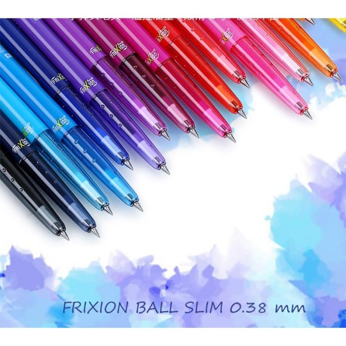 

Pilot Pulpen Frixion Slim Clicker 0,38mm Eraseble/Ballpoint Pena Warna - Orange