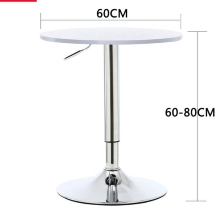 Meja Cafe / Meja Bar / Meja Makan / Meja Bulat / Meja Teras Hidrolik