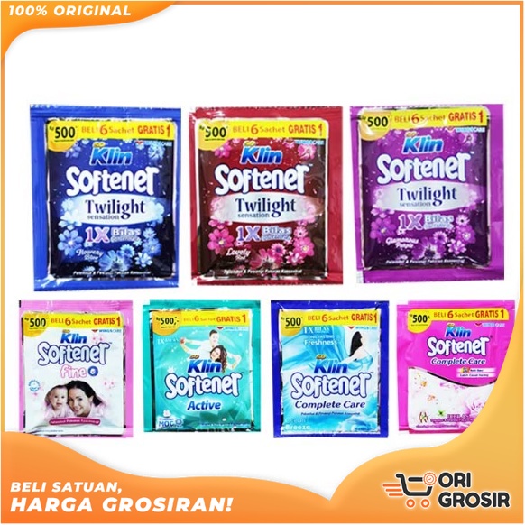ORI Grosir SoKlin Softener 1x Bilas Sachet So Klin Softener SACHET
