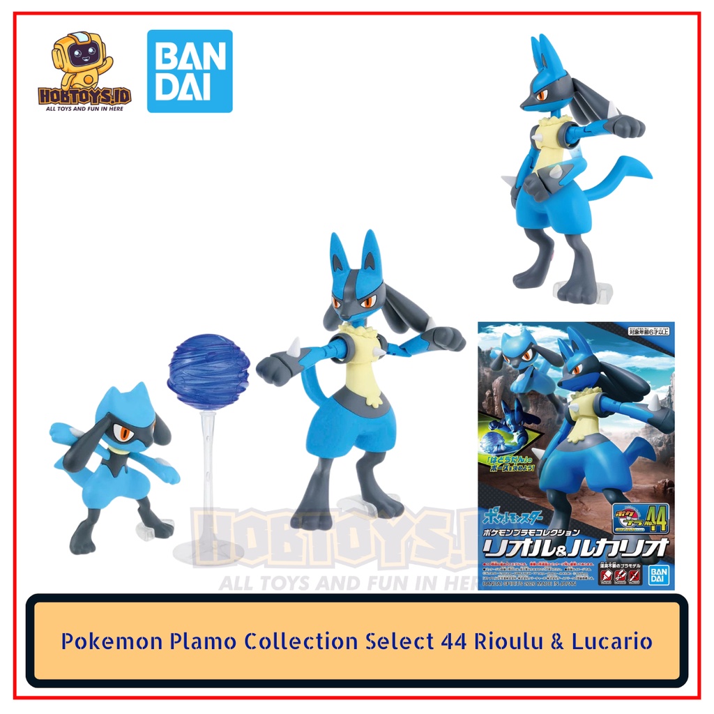 Pokemon Plamo Collection Sellect no 44 Rioulu & Lucario