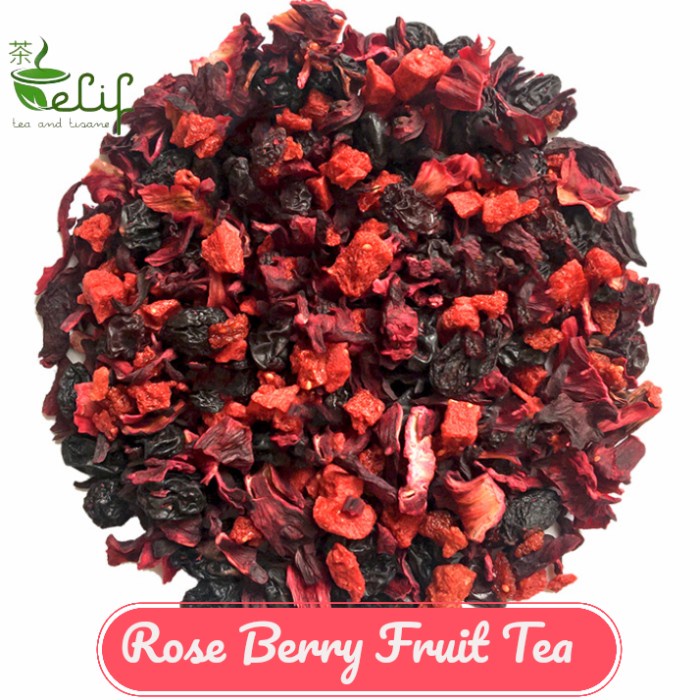 

Ready Rose Berry Fruit Tea : Rosehip, Cranberry, Strawberry, Peach Fruit - 50 gram