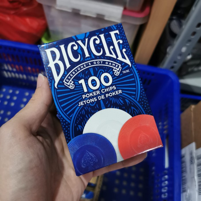 BICYCLE PLASTIC POKER CHIPS 100PCS