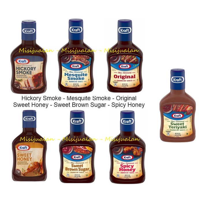 

Best Seller- Kraft Barbeque Sauce BBQ Original Hickory Mesquite Smoke Honey Spicy | - Mesquite Smoke