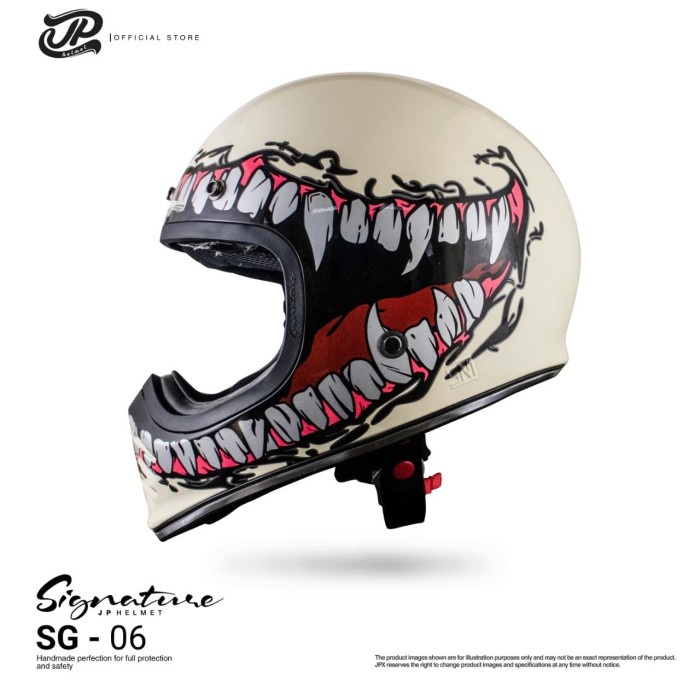 Helm JP Retro Signature SGN - 06 white cream Gloss - XL