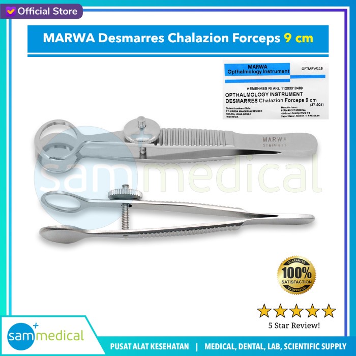 MARWA Desmarres Chalazion Forceps 9cm