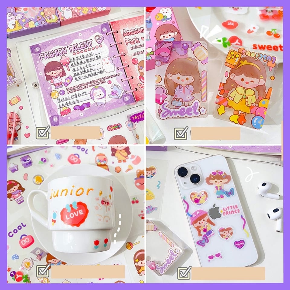 

PROMO - MURAH !! 500 PCS STICKER PET TRANSPARANT JOURNALING SUDAH CUTTING MOTIF DIKIRIM RANDOM | STICKER JURNAL | STICKER DIARY | STICKER LUCU | STICKER MURAH | STICKER CASING HP | STICKER TEMPAT MAKAN | STICKER BOTOL MINUM | STICKER AESTHETIC WARNA