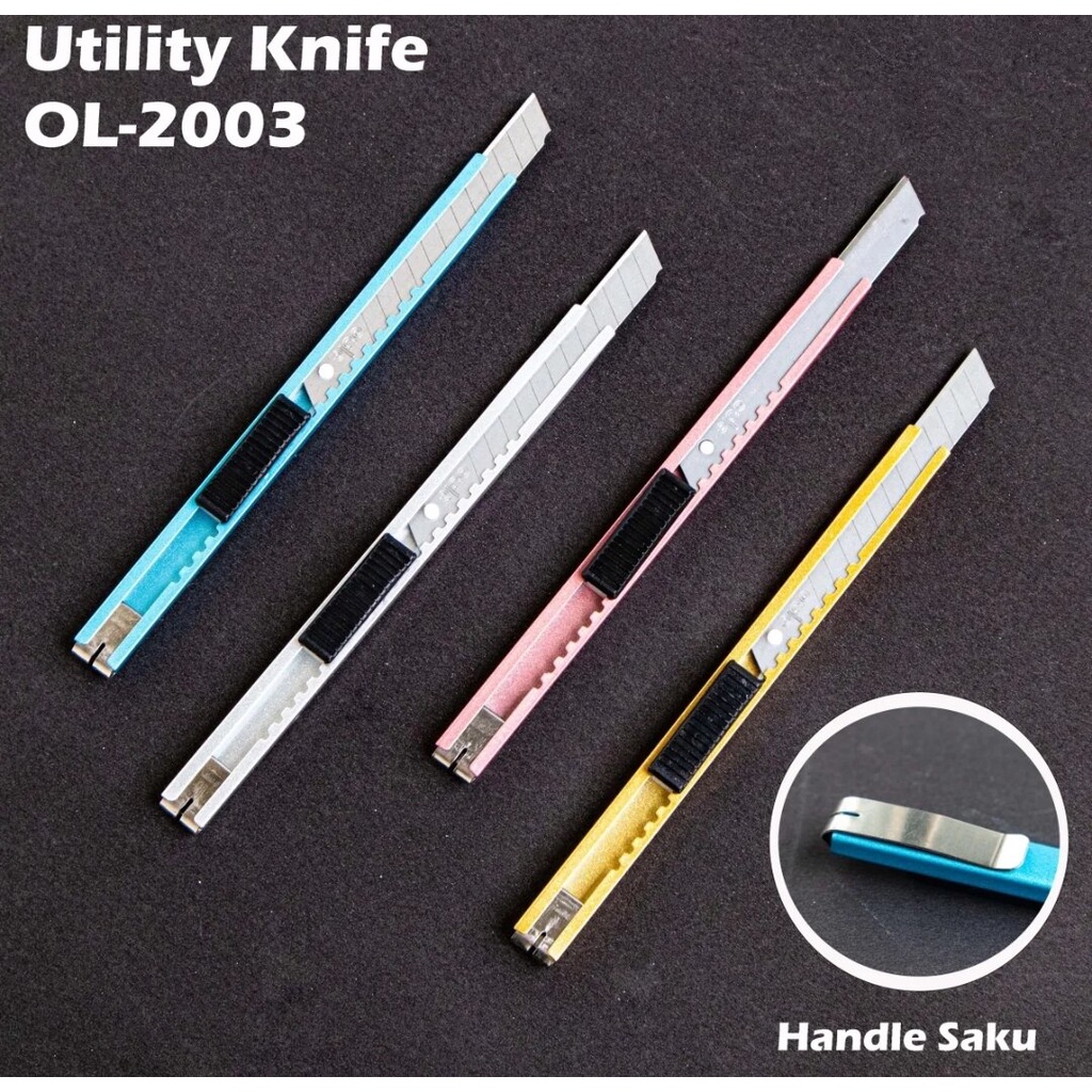 

Utility Knife Cutter Blade / Kater / Cutter Warna Retrectable Blade (OL-2003) 1 Pcs