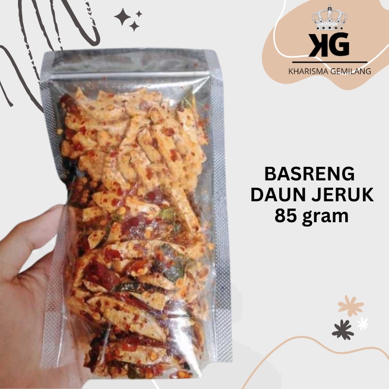 

BASRENG - BASO GORENG 86g Baso Goreng Basreng Renyah, Asin, Pedas daun jeruk, Barbeque, Keju Kilo an