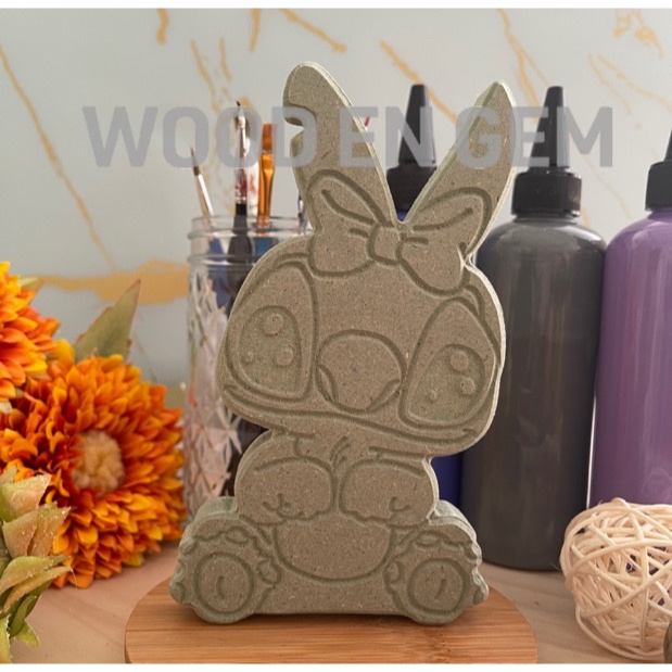 

DIY Wood Character Painting Kit Melukis Kayu Karakter Mainan Edukatif Anak Hampers Stitch Bow Disney