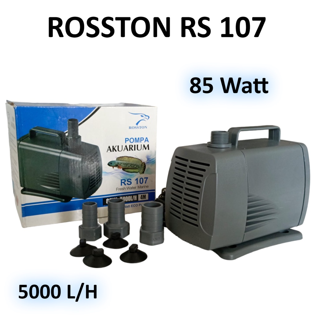 Rosston Rs-107 Pompa Air Celup Akuarium /Pompa Roston 107 Buat Kolam Ikan Besar Hidroponik 5000 Lite