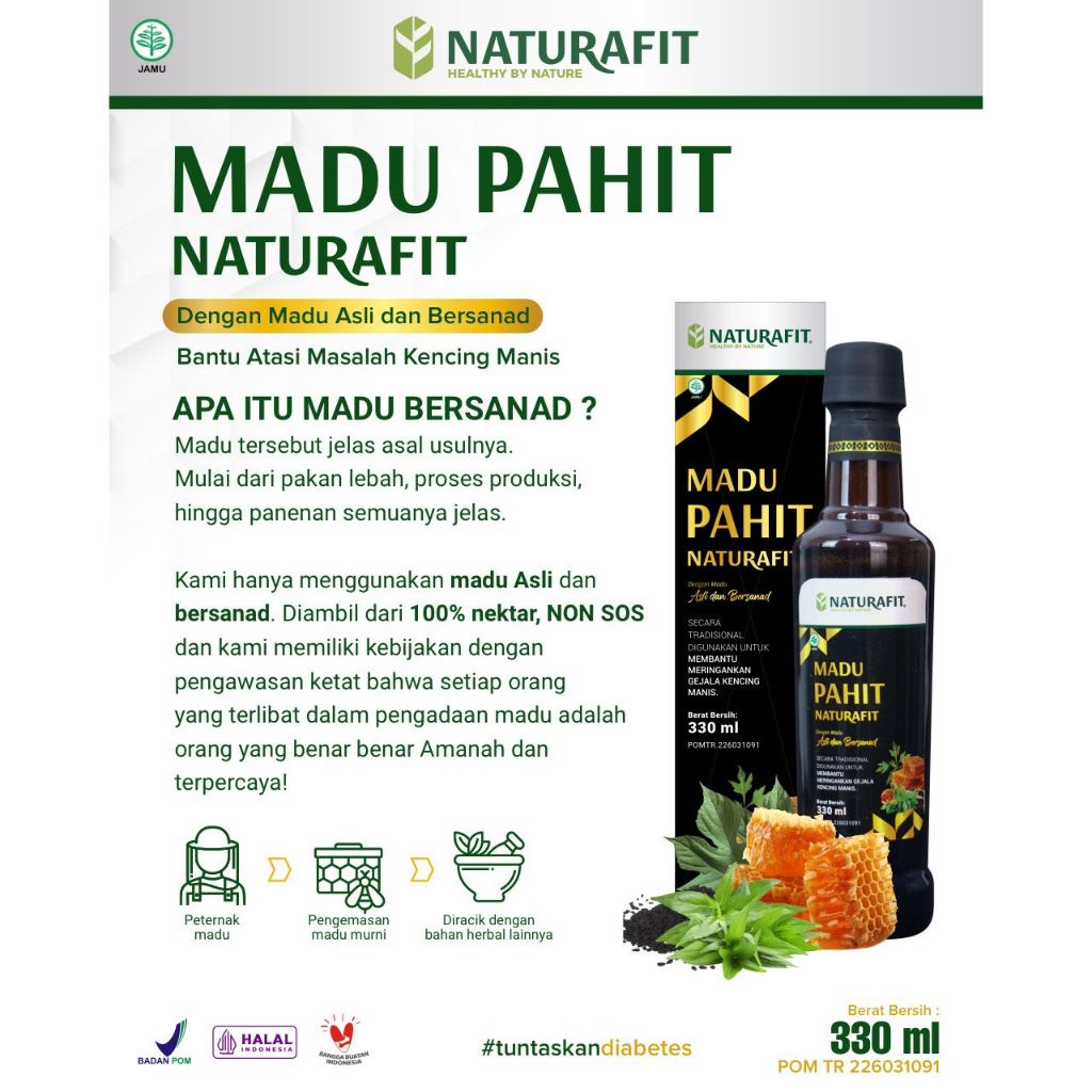 

Madu Hitam Naturafit 100% Madu Asli Dan Bersanad Mengobati Diabetes Gula Darah Tinggi SISU HERBAL