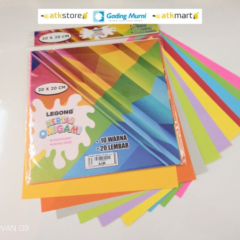

Kertas Origami 10 warna 20 lembar