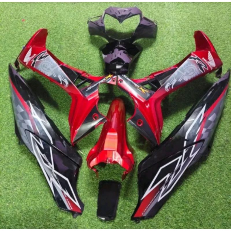 BISA COD Paket termurah  Cover body bodi dek fullset halus HONDA SUPRA X 125 NEW BATMAN 2007 - 2013 
