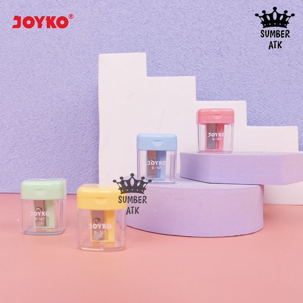 

INDO SERUTAN RAUTAN SHARPENER JOYKO PASTEL COLOR ANTI MACET LANCAR B-167 DUAL SPACE