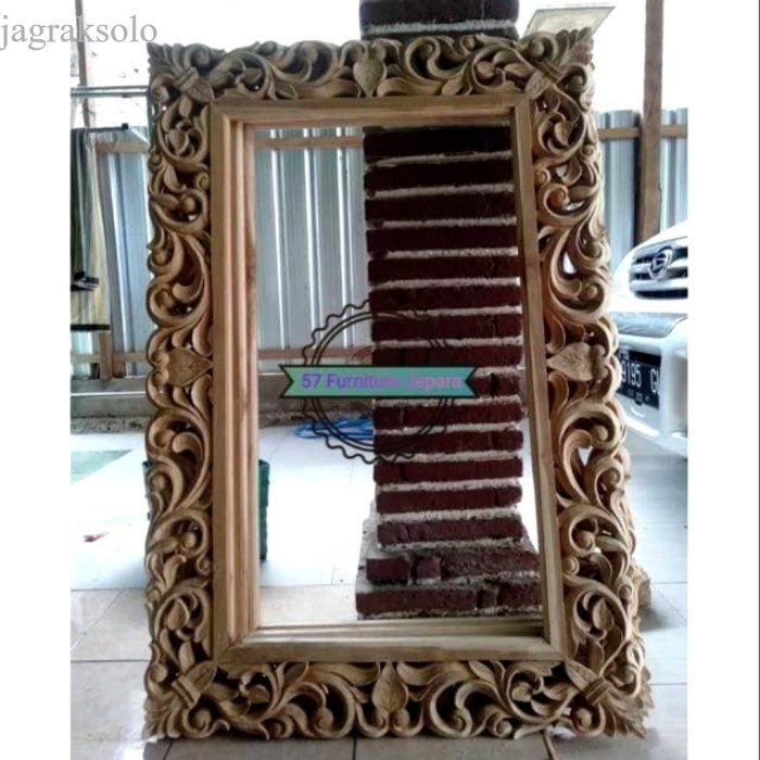 Pigura Cermin/ Figura Frame Foto Ukir Kayu Jati Jepara murah