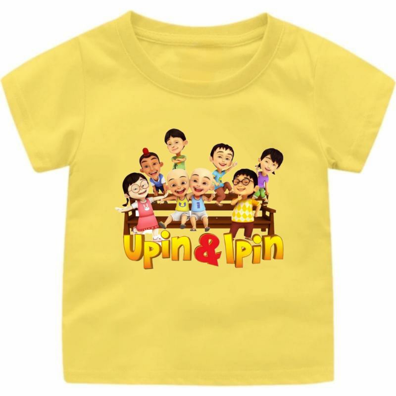 baju kaos anak cowok cewek Upin Ipin jarjit Meimei susanti umur 1-12tahun