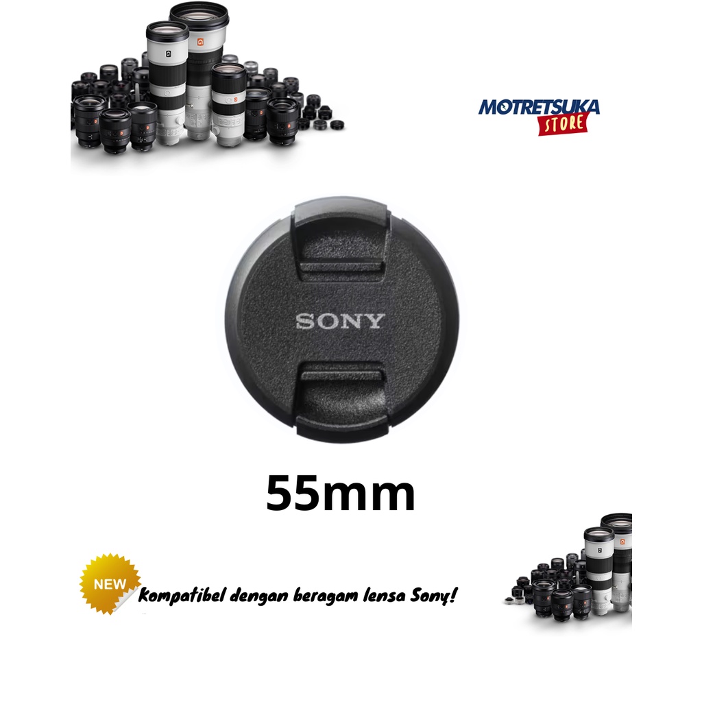 Lens Cap Logo Sony 55mm Tutup Lensa 16-70MM 18-135mm 28-70mm 50mm