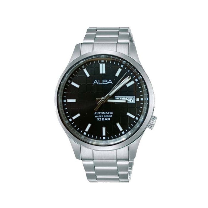 JAM TANGAN PRIA ALBA AL4327X1 AL4327 AUTOMATIC BLACK DIAL ORIGINAL GARANSI RESMI