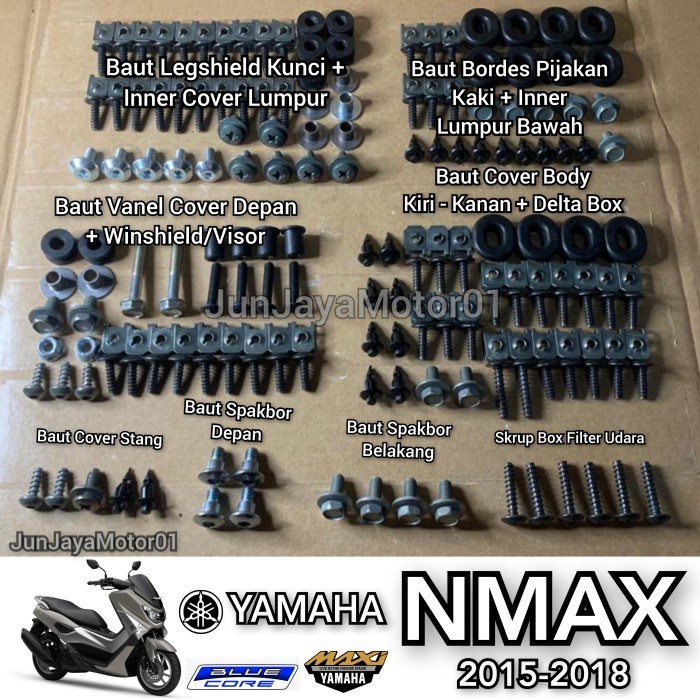Baut Lengkap Full Set Bodi Body Yamaha Nmax 2015 - 2018