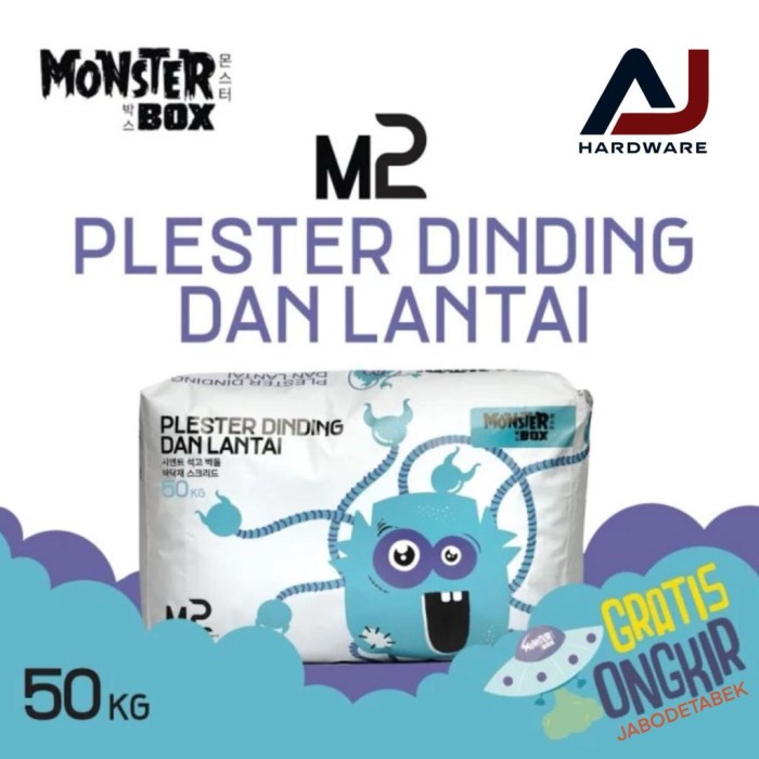 Semen Instan Mortar Plester Dinding Perata Lantai MonsterBox M2