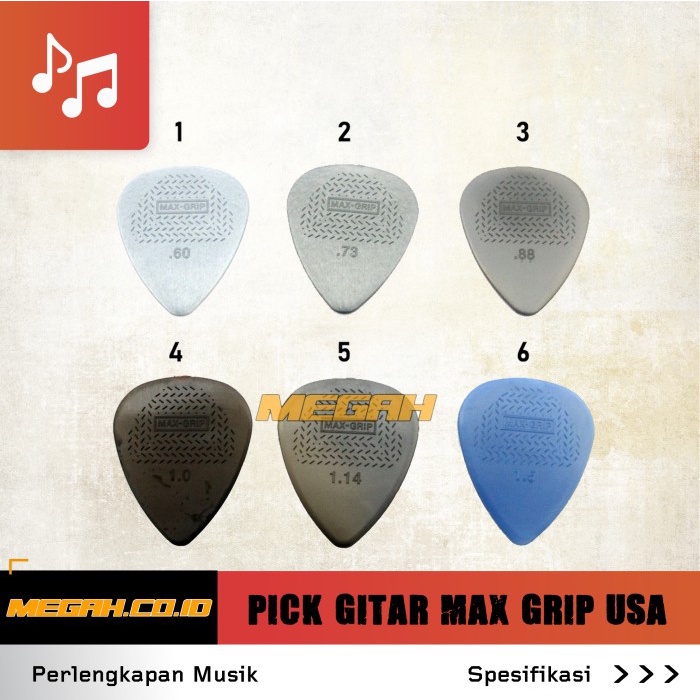 Pick Gitar USA Max Grip / PICK GITAR MAX GRIP USA (AM421)