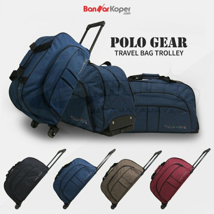 Tas Koper Kabin Travel Bag Trolley Polo Gear Original 8827 Red
