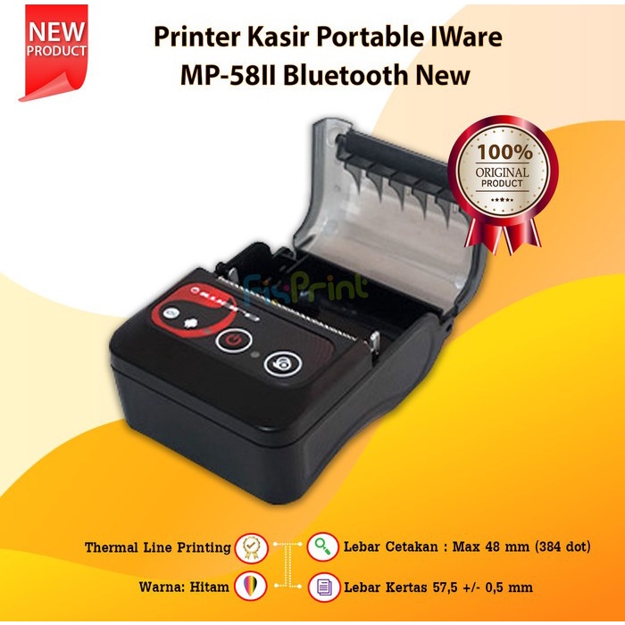 Printer Kasir Portable Thermal Mobile Bluetooth MP58II RPP02N New