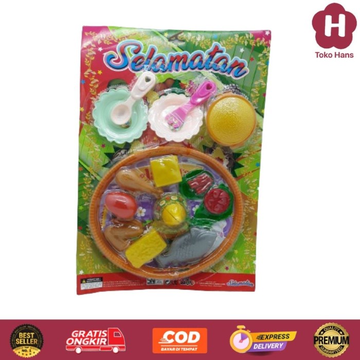 Mainan Anak Perempuan Masak Masakan Nasi Tumpeng Kuning Selamatan