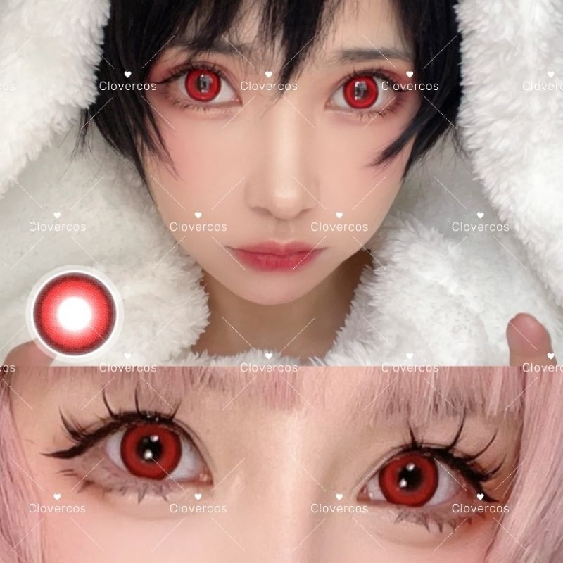 [Ready] Softlens Cosplay Magma Red Risako Bisa Minus