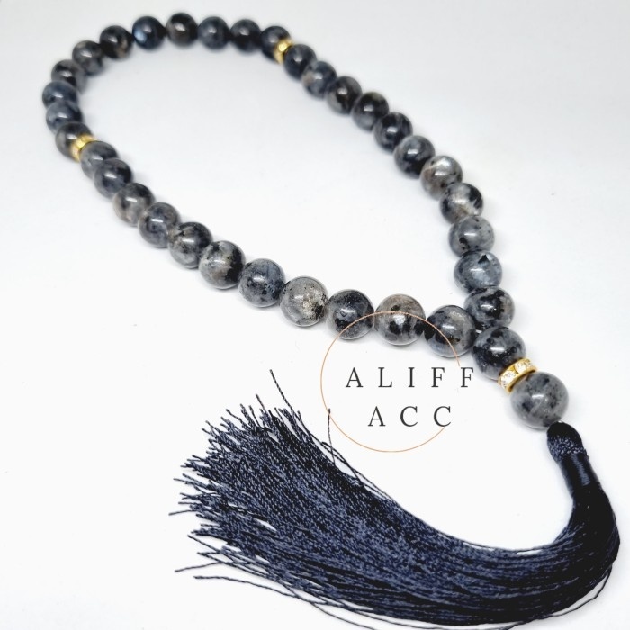 TASBIH BATU LABRADORITE 33 BUTIR TOP - 8 MM