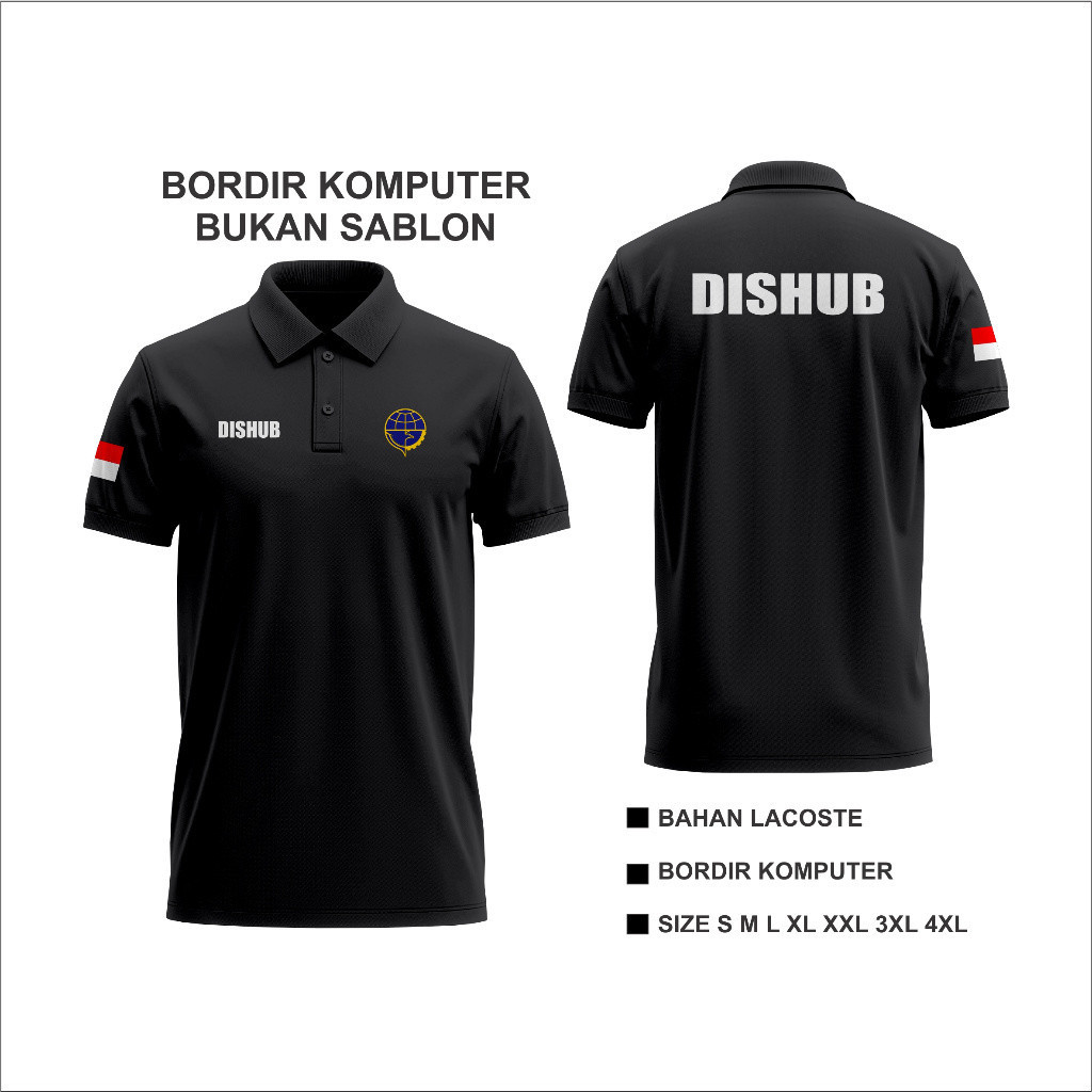 Polo Bordir Baju Kaos Polo Baju Dishub Bordir Kaos Dishub Polo Dishub Bordir Polo Seragam Bordir