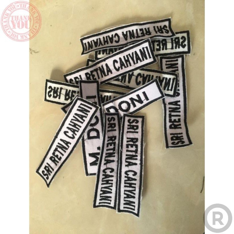 Bordir Bordir Nama Dada Terbaru Nama dada Sekolah Bordir Nama Custom Nama Dada