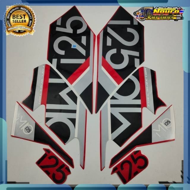Stiker Striping Yamaha Mio 125 Mio m3 2017 merah stiker motor  standar bagus