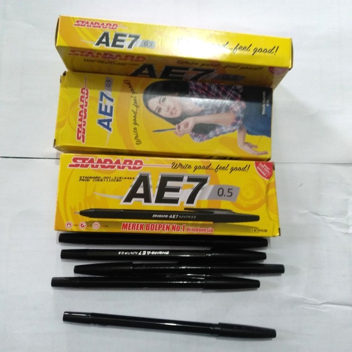 

Bolpoint standar AE7 hitam / biru