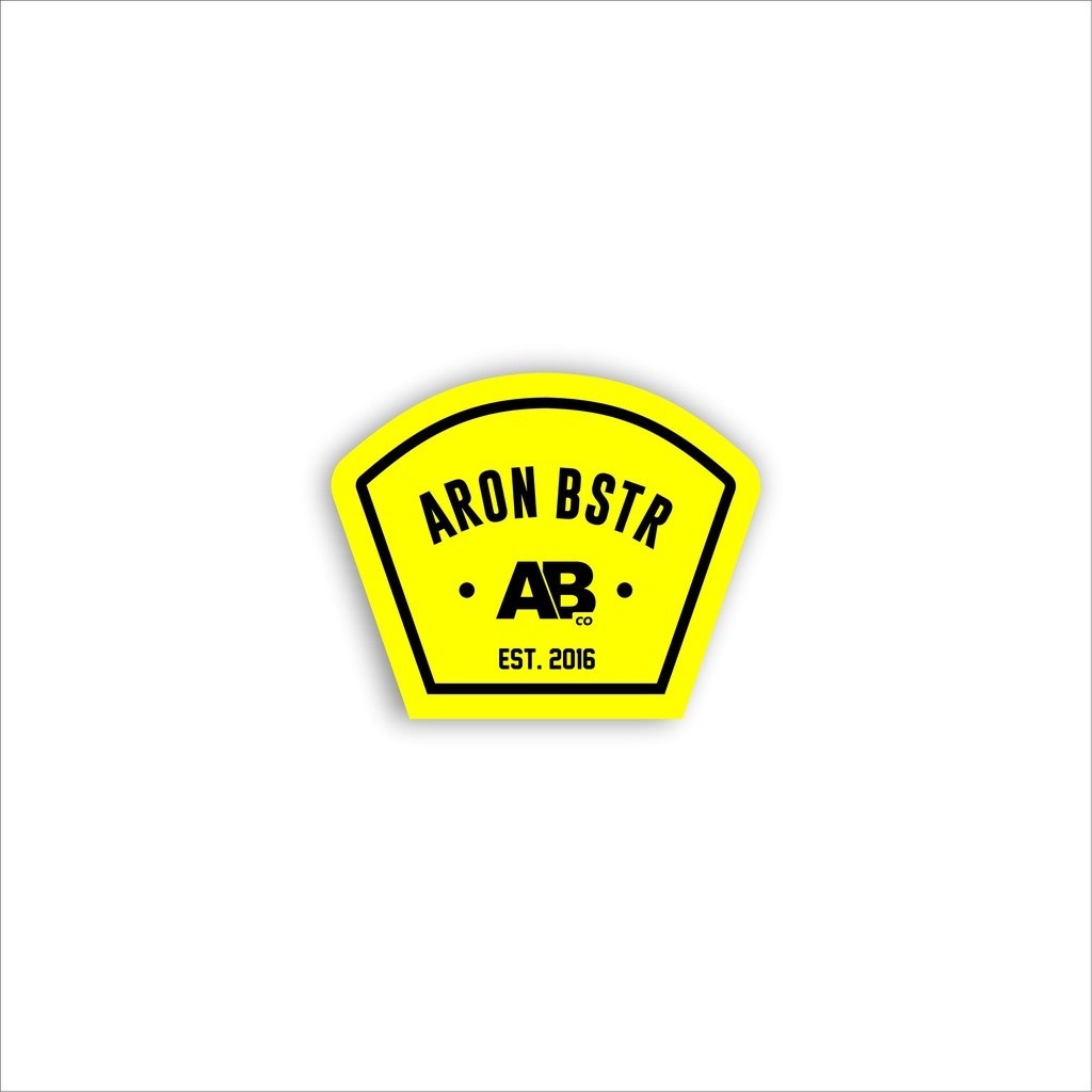 

Stiker brand stiker distro Ab Aron bstr est 2016 bahan graftac anti air