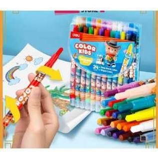 

Deli crayon putar/twist color kids 24 col C223-24