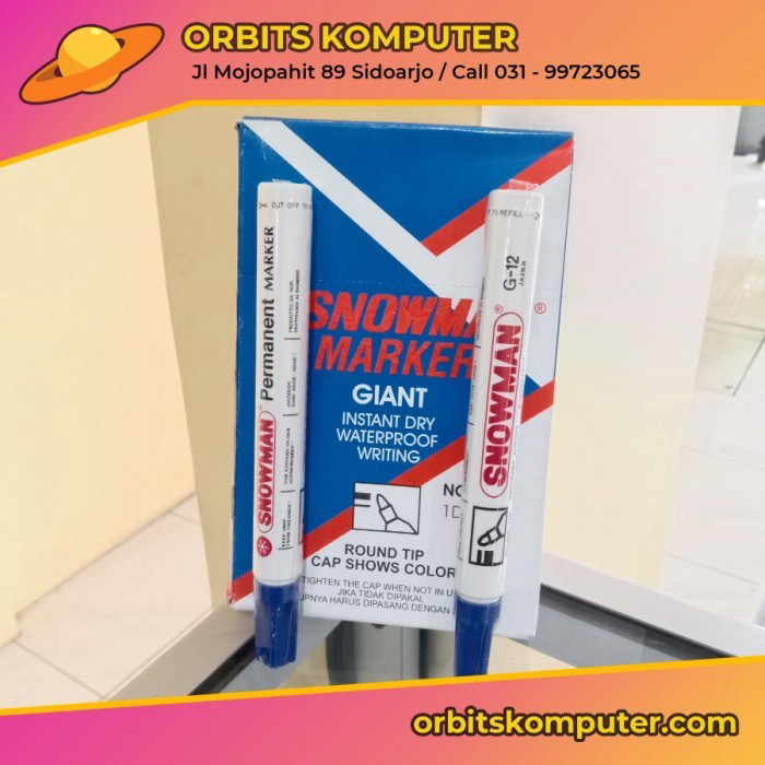 

SNOWMAN SPIDOL PERMANENT G-12 BIRU ATK