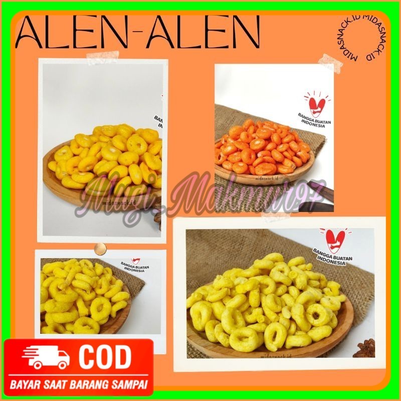 

Alen Alen 1 kilogram makanan ringan Original,jagung manis,balado pedas cemilan oleh oleh khas Trenggalek snack kiloan enak murah renyah