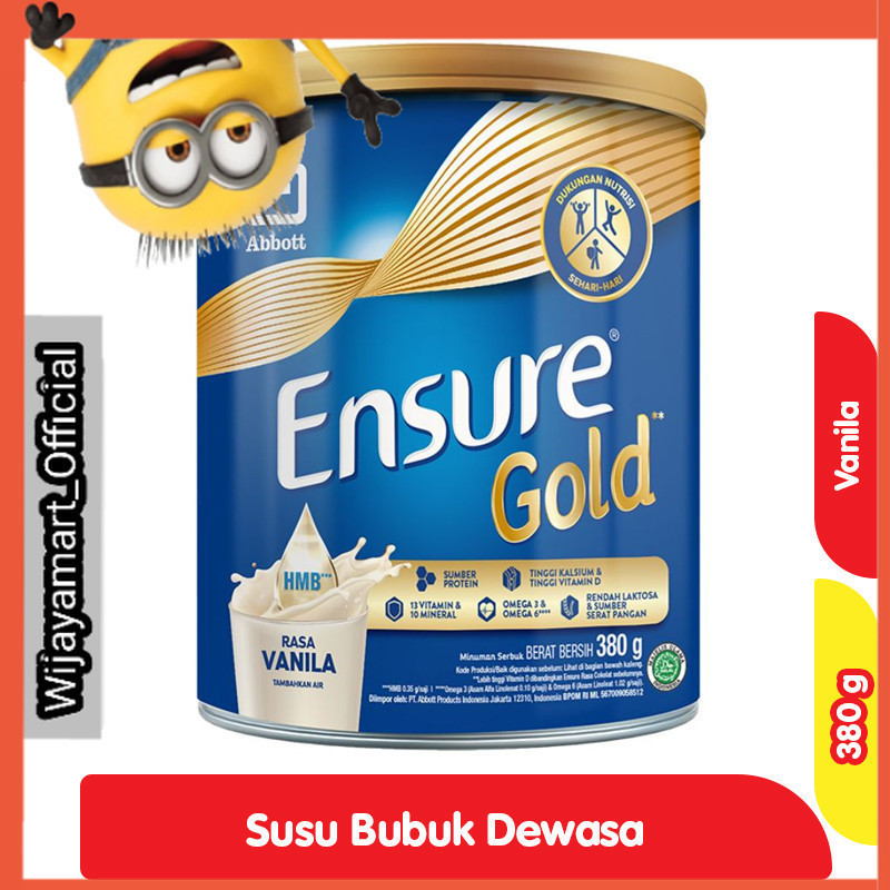 

Ensure Gold Susu Nutrisi Dewasa Vanila 380 g