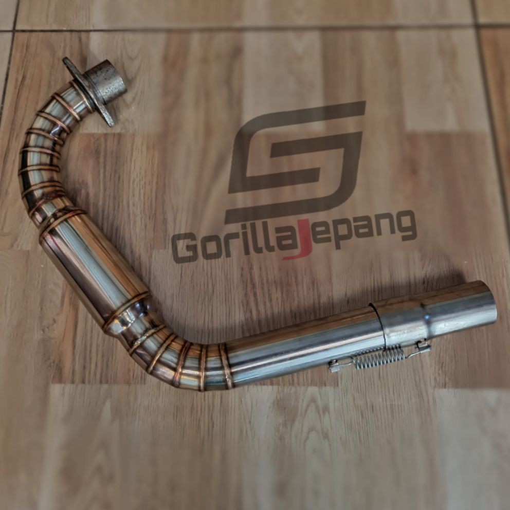 leher knalpot cacing stenlis GLpro Tiger megapro cb 100
