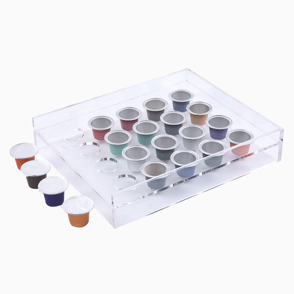 20 Holes Manual Filling Board Coffeeware for Fill Nespresso Empty Reusable Coffee Capsule Cup Dispos