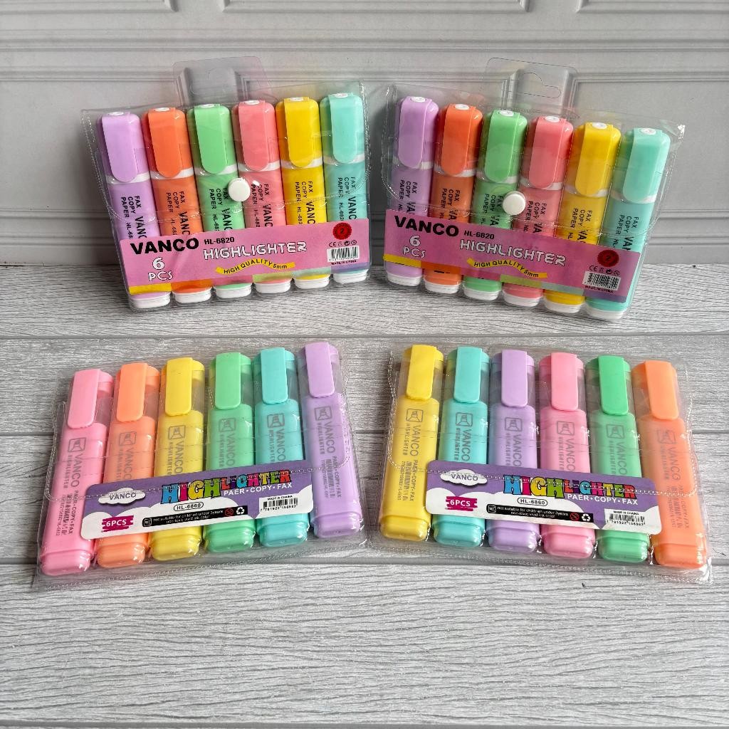 

(1 PAK) STABILO VANCO highliter/stabilo 6 set