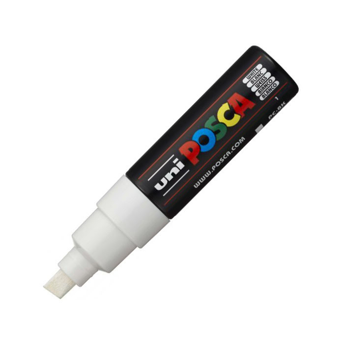 

PRODUK TERLARIS UNI POSCA PC-8K Marker Pen (Broad Chisel Tip) - White