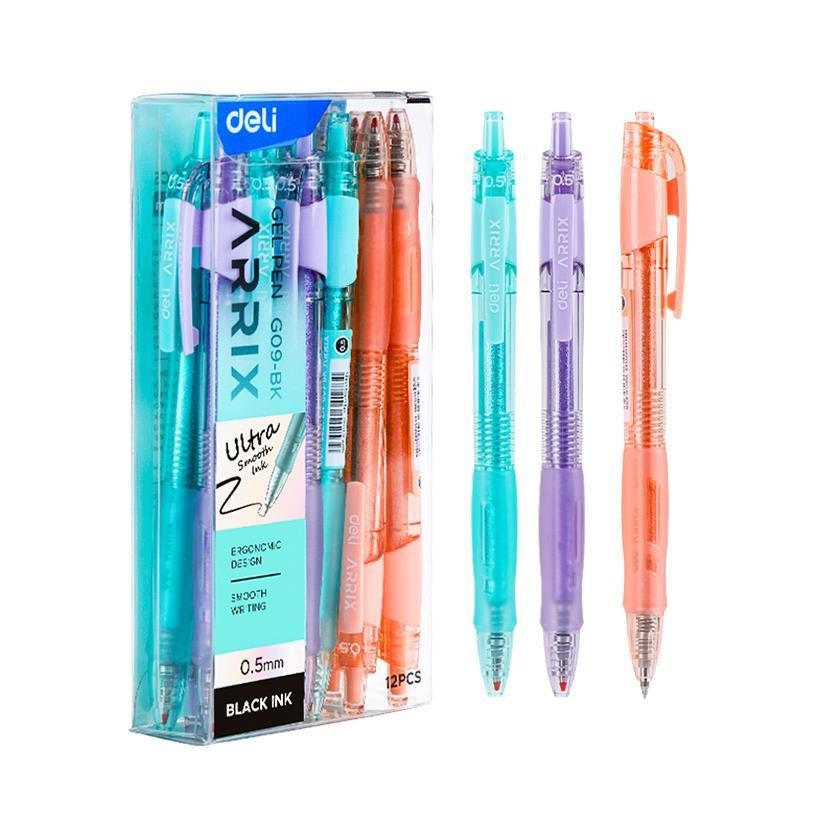 

Deli EG09-Bk Retractable Ballpoint Pulpen Cetek 0.5mm Tinta Hitam