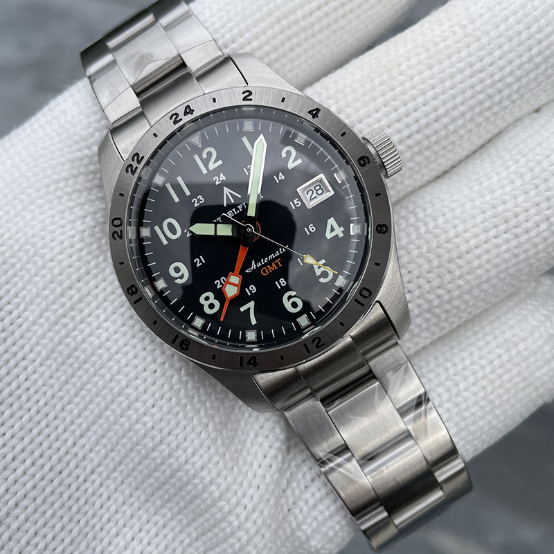 Jam Tangan Original Pria STEELDIVE Men GMT Watch 39MM Sport Automatic Mechanical Wristwatch 20Bar Wa