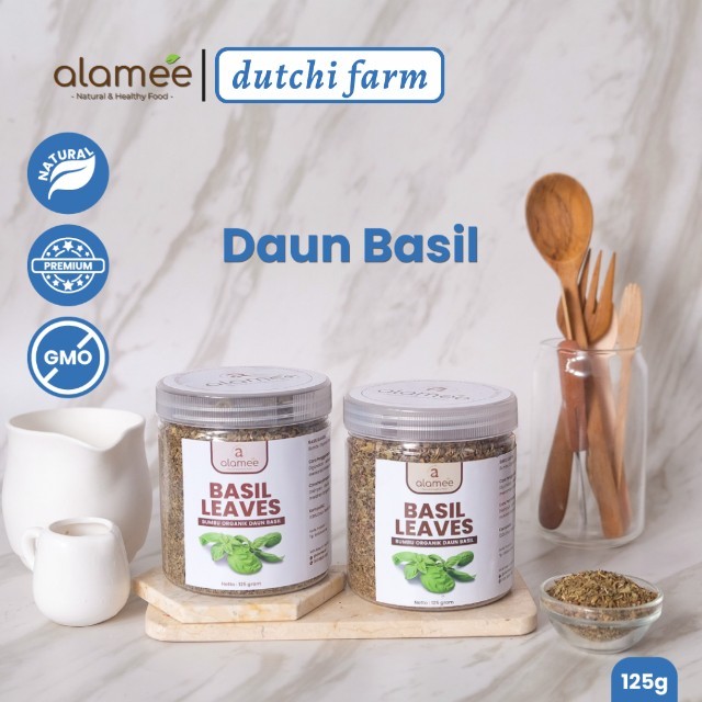 

ALAMEE Daun Basil Kering Bumbu Masak Kering Dapur Dried Leaf Murni Asli Masakan Instan Organik125g Dutchi Farm