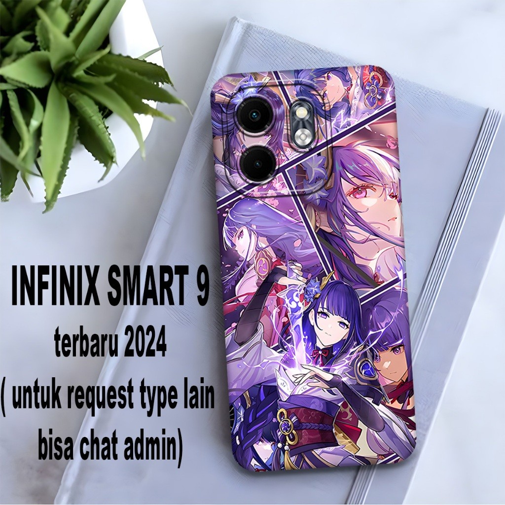 CC15/ Softcase karet lentur untuk infinix smart 9  2024/Motif  karakter genshin impact/case infinix 